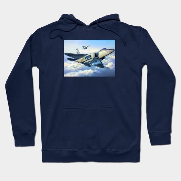 F22 Raptor Hoodie by Aircraft.Lover